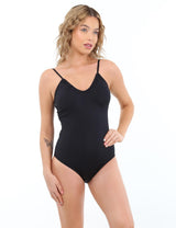 Traje de baño rebajado con amarras negro