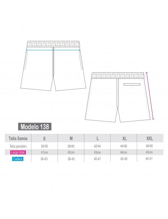 Women's long black short swimsuit