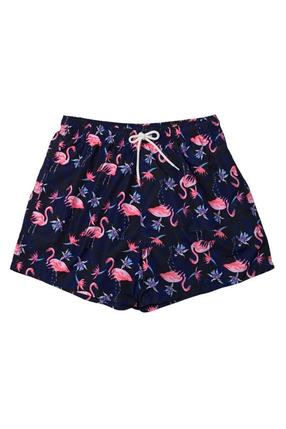 Short corto hombre estampado azul