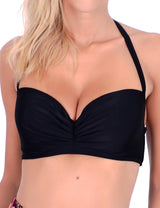 Bikini sostén con copa blanda C-D  negro