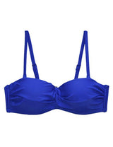 Bikini estilo sostén strapless color azul
