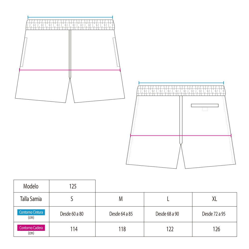 Women's black swim shorts