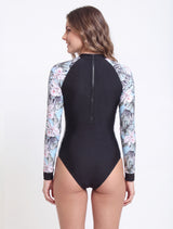 Traje de baño deportivo manga larga estampado