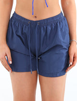 Navy blue short short swimsuit
