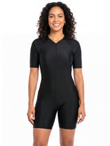 Traje de baño con piernas y mangas negro