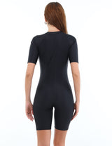 Traje de baño con piernas y mangas negro