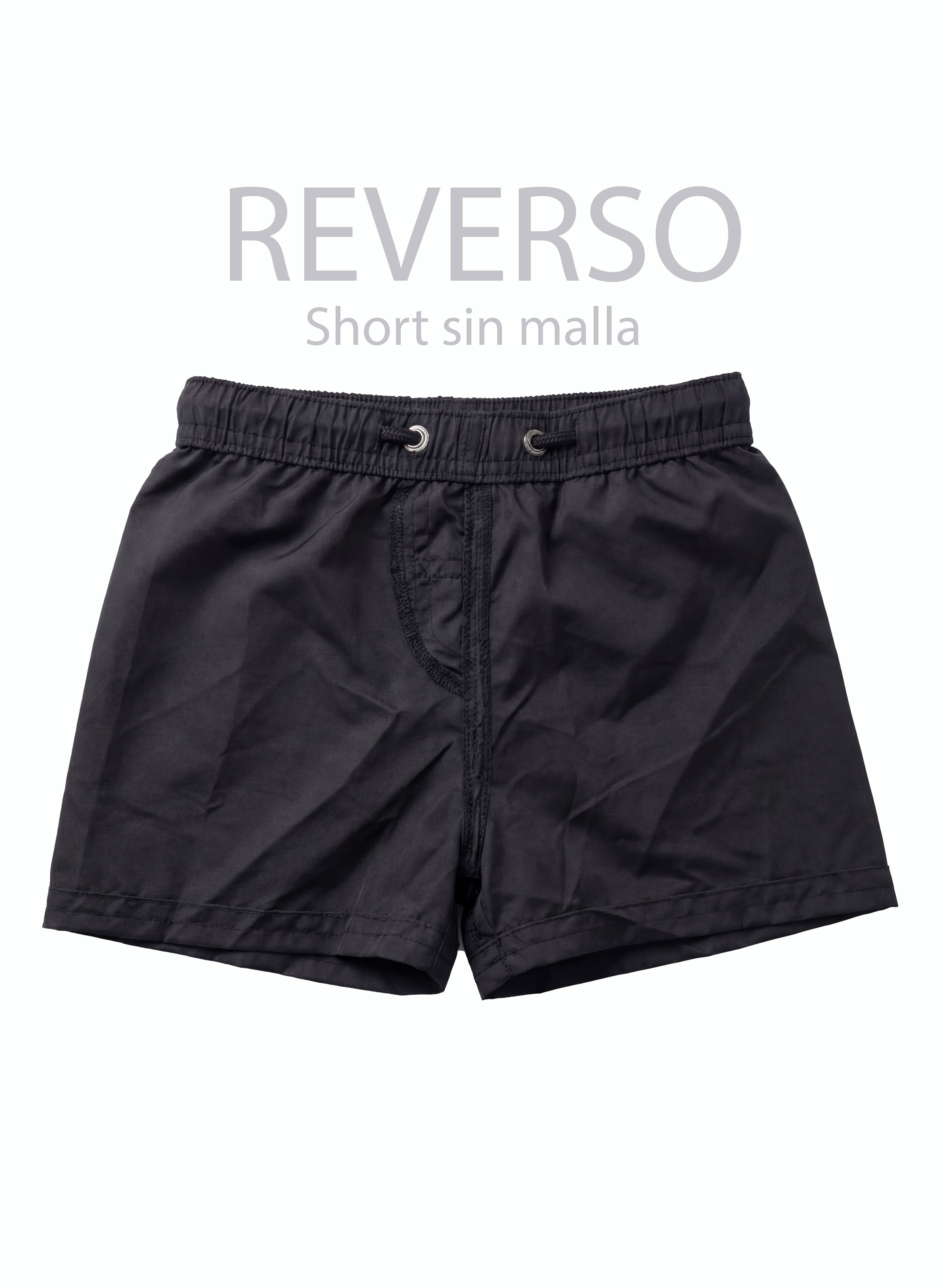 Traje de baño negro short sin malla niño