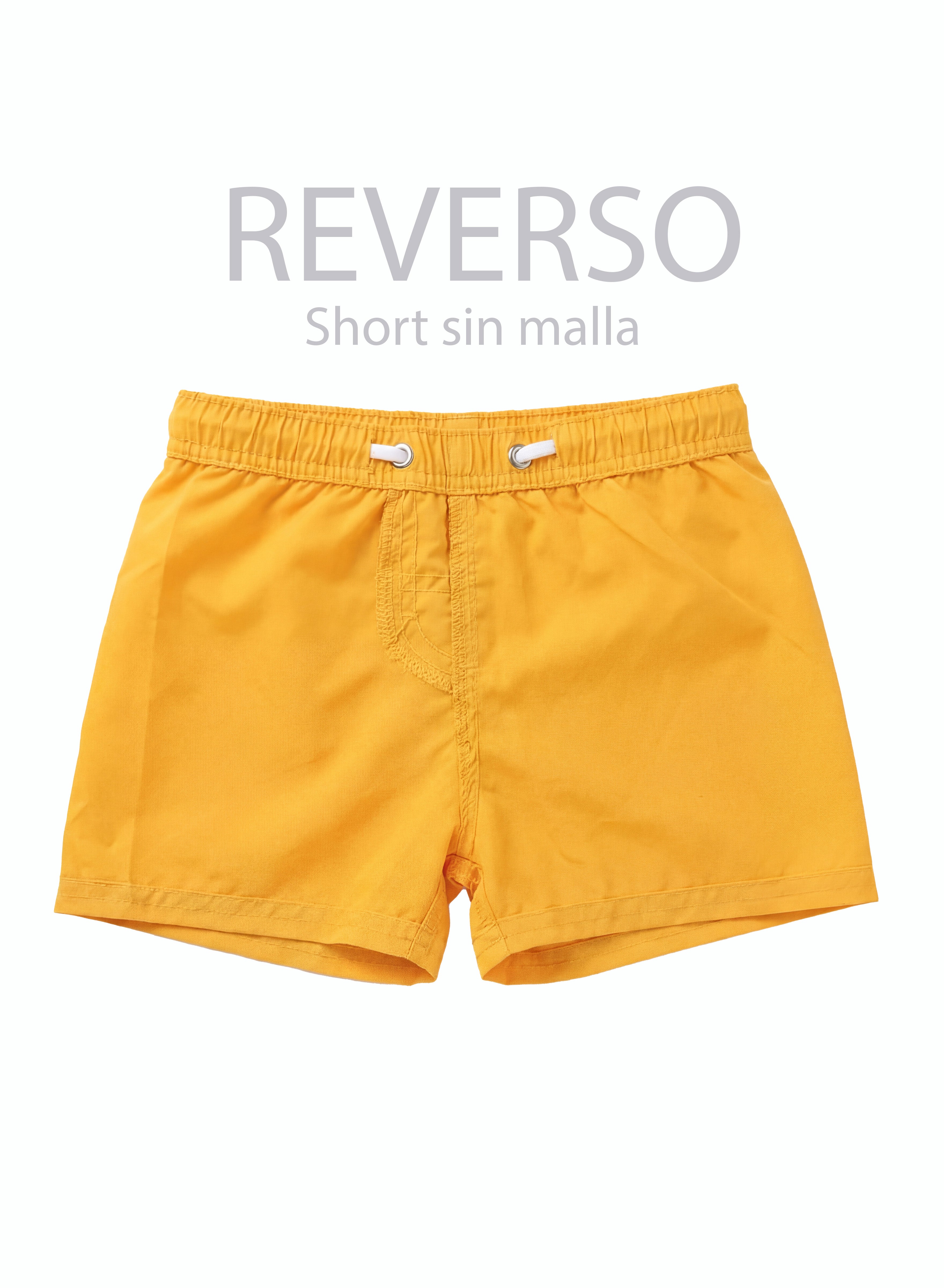 Traje de baño amarillo short sin malla niño