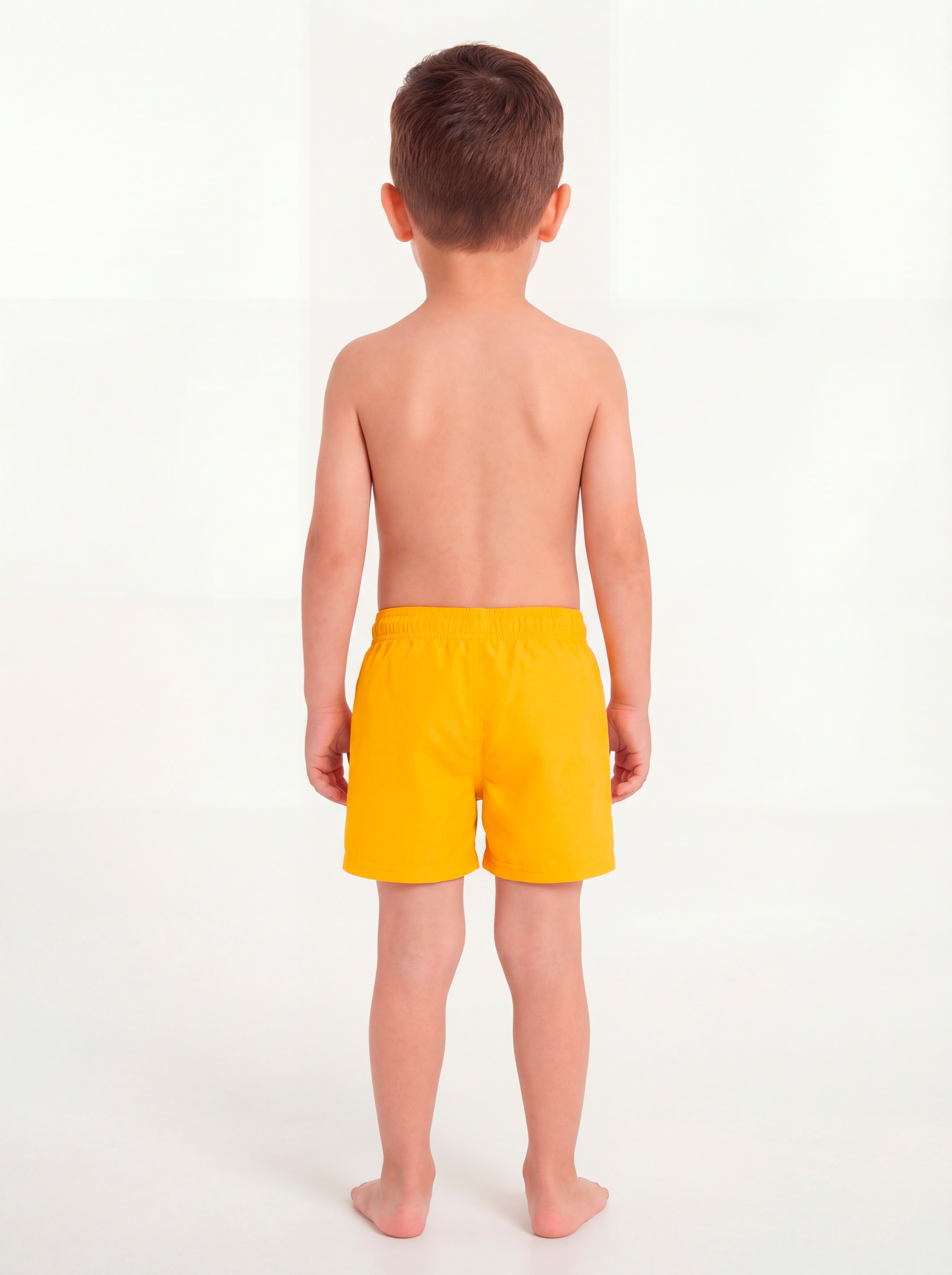 Traje de baño amarillo short sin malla niño