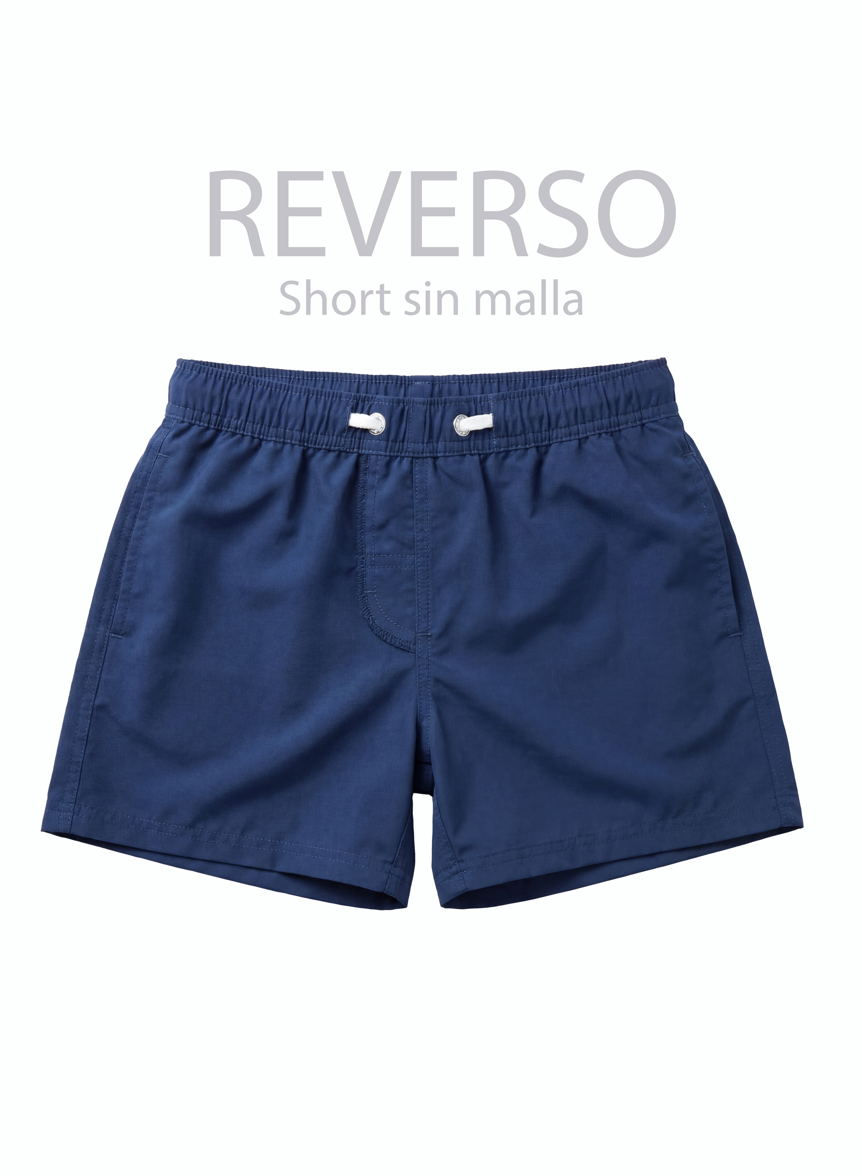 Traje de baño azul marino short sin malla niño