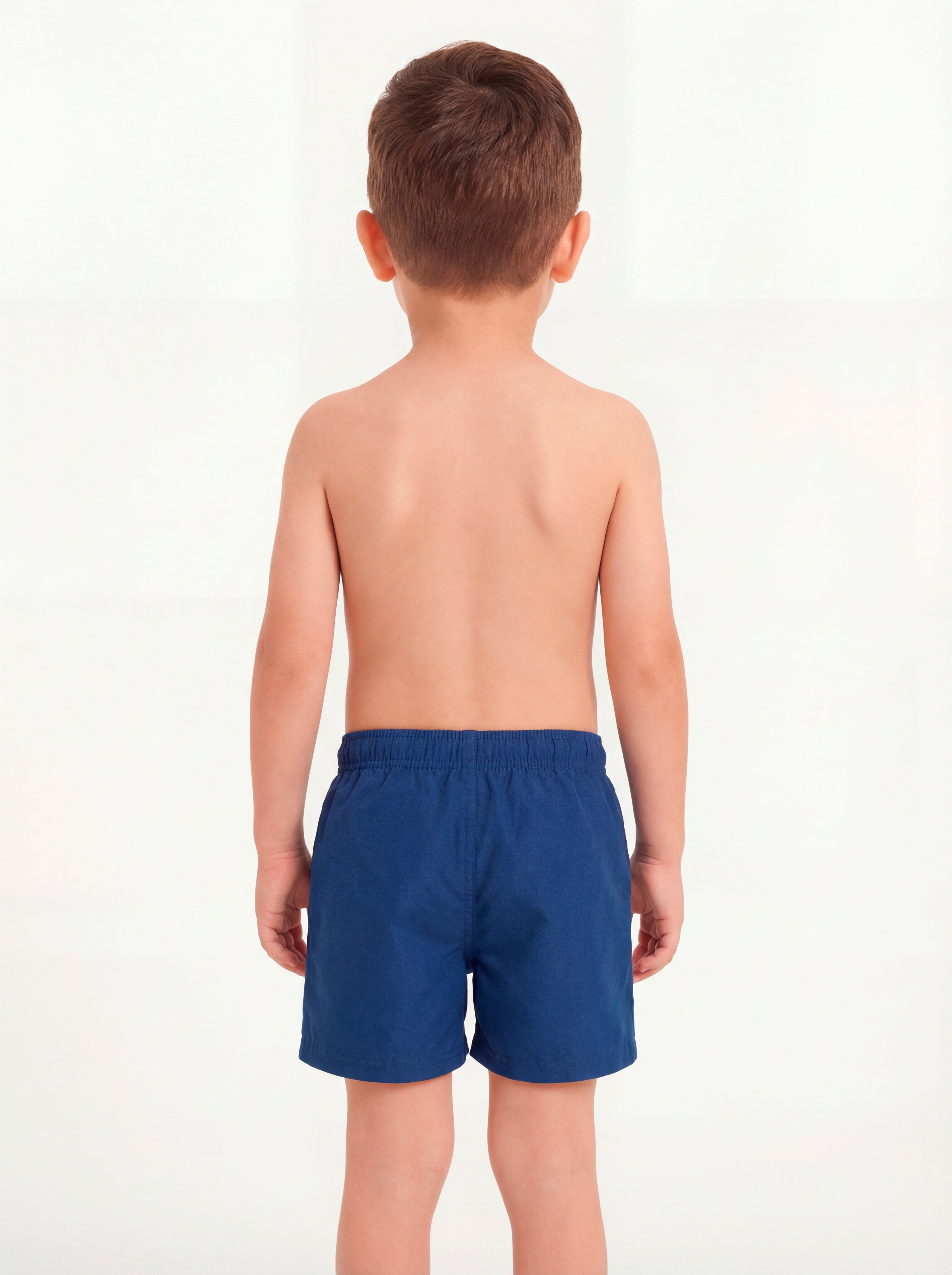 Traje de baño azul marino short sin malla niño