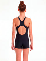 Traje de baño natación niña negro con pierna