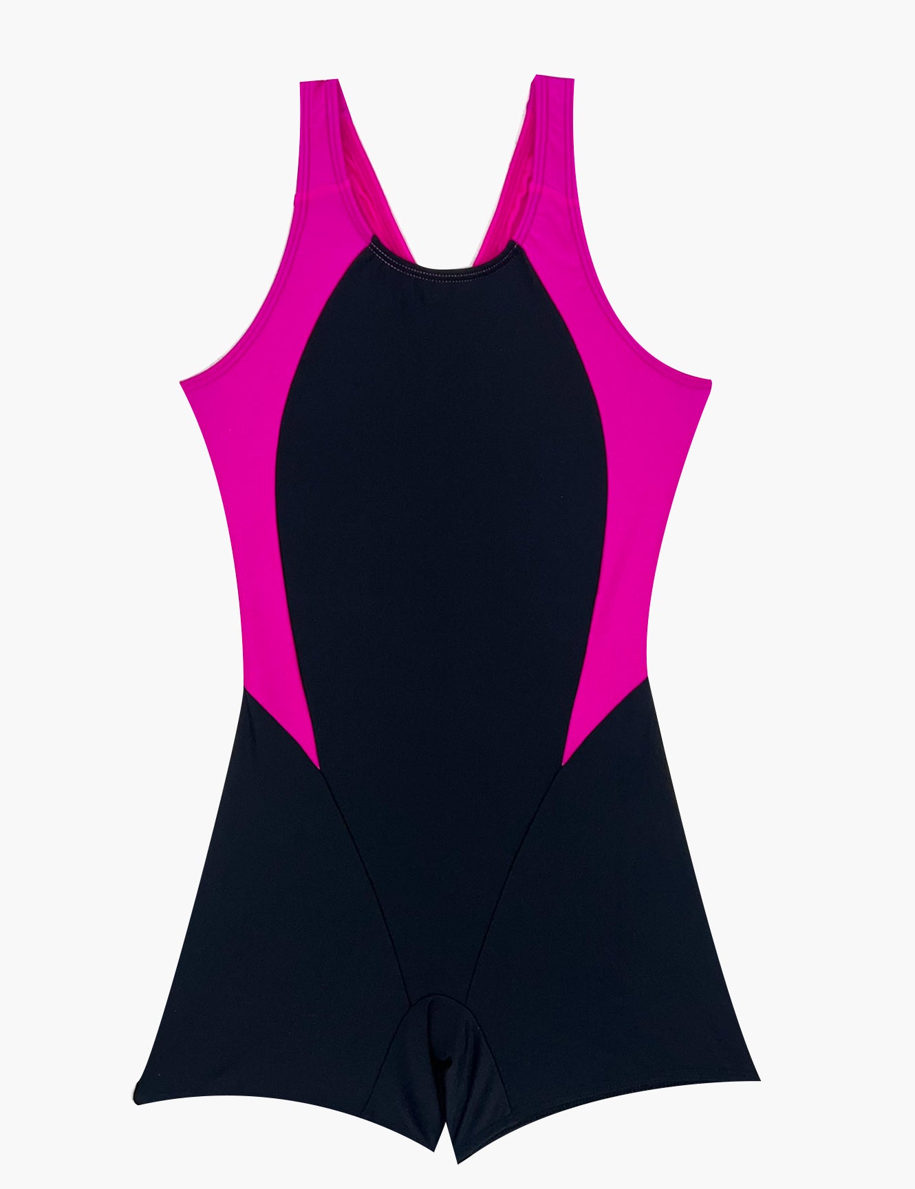 Girl's Short Leg Swimsuit in Bright Pink 