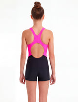 TrajeDe Baño niña Pierna Corta rosado brillante