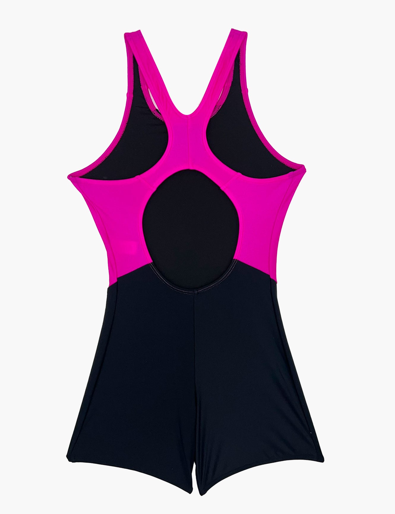 Girl's Short Leg Swimsuit in Bright Pink 