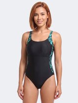 Traje De Baño Deportivo Costado verde