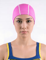 Gorro deportivo de lycra para natación fucsia