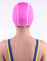Gorro deportivo de lycra para natación fucsia