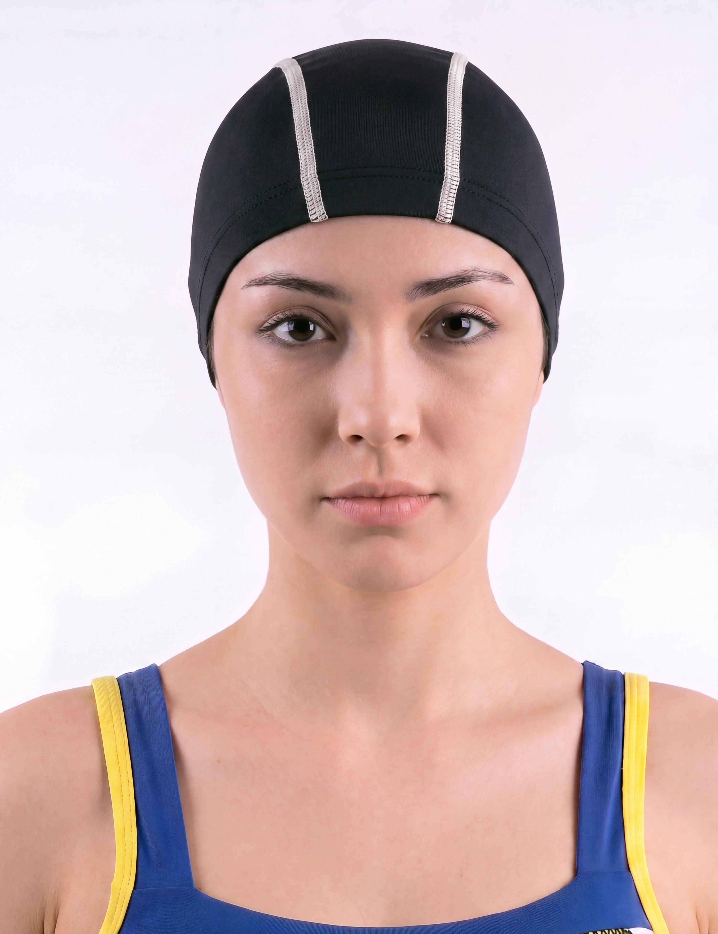 Gorro deportivo de lycra para natación negro
