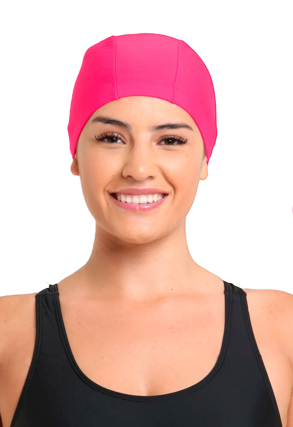 Gorro de natación de lycra fucsia