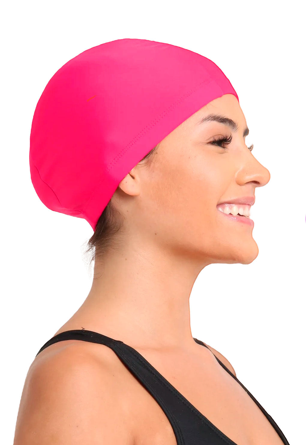 Gorro de natación de lycra fucsia