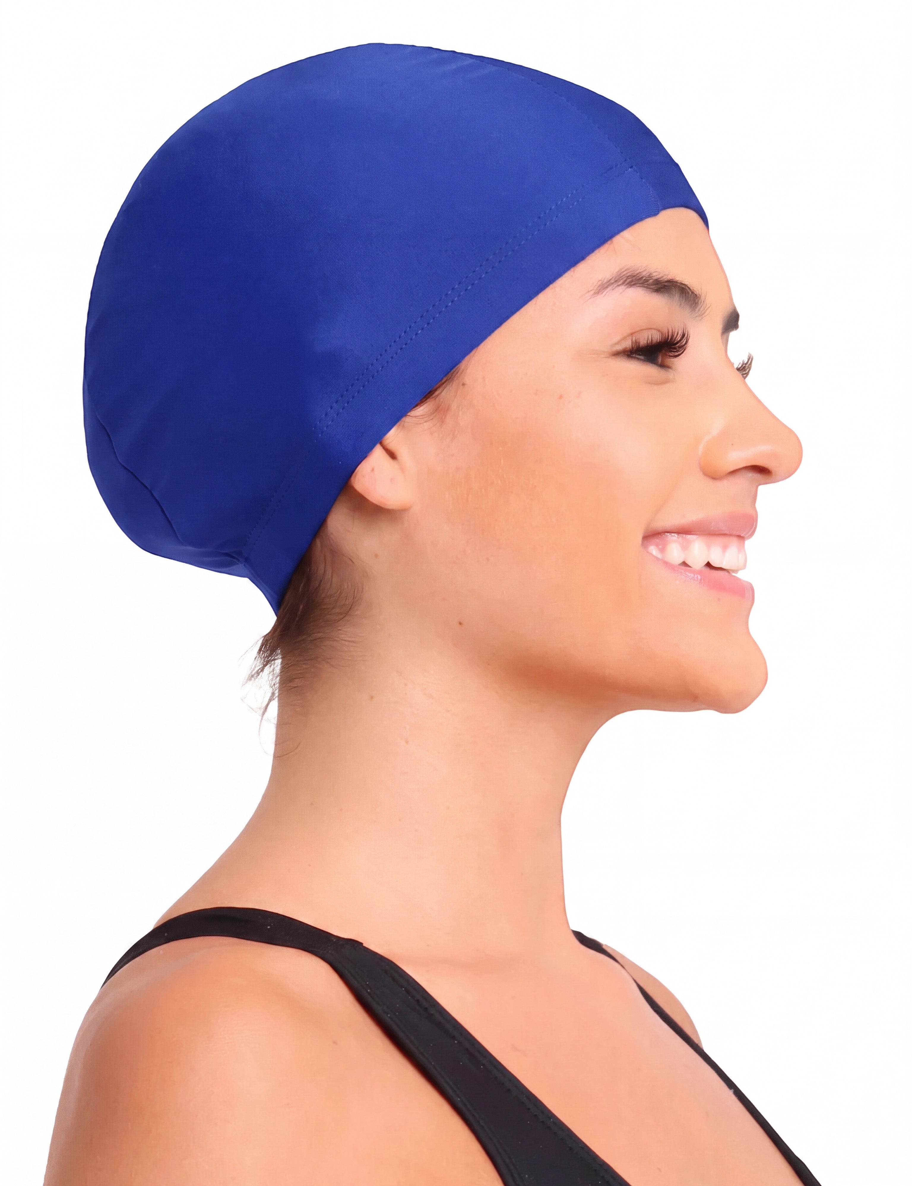 Gorro de natación de lycra azul rey
