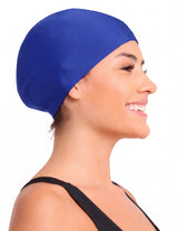 Gorro de natación de lycra azul rey