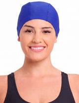 Gorro de natación de lycra azul rey