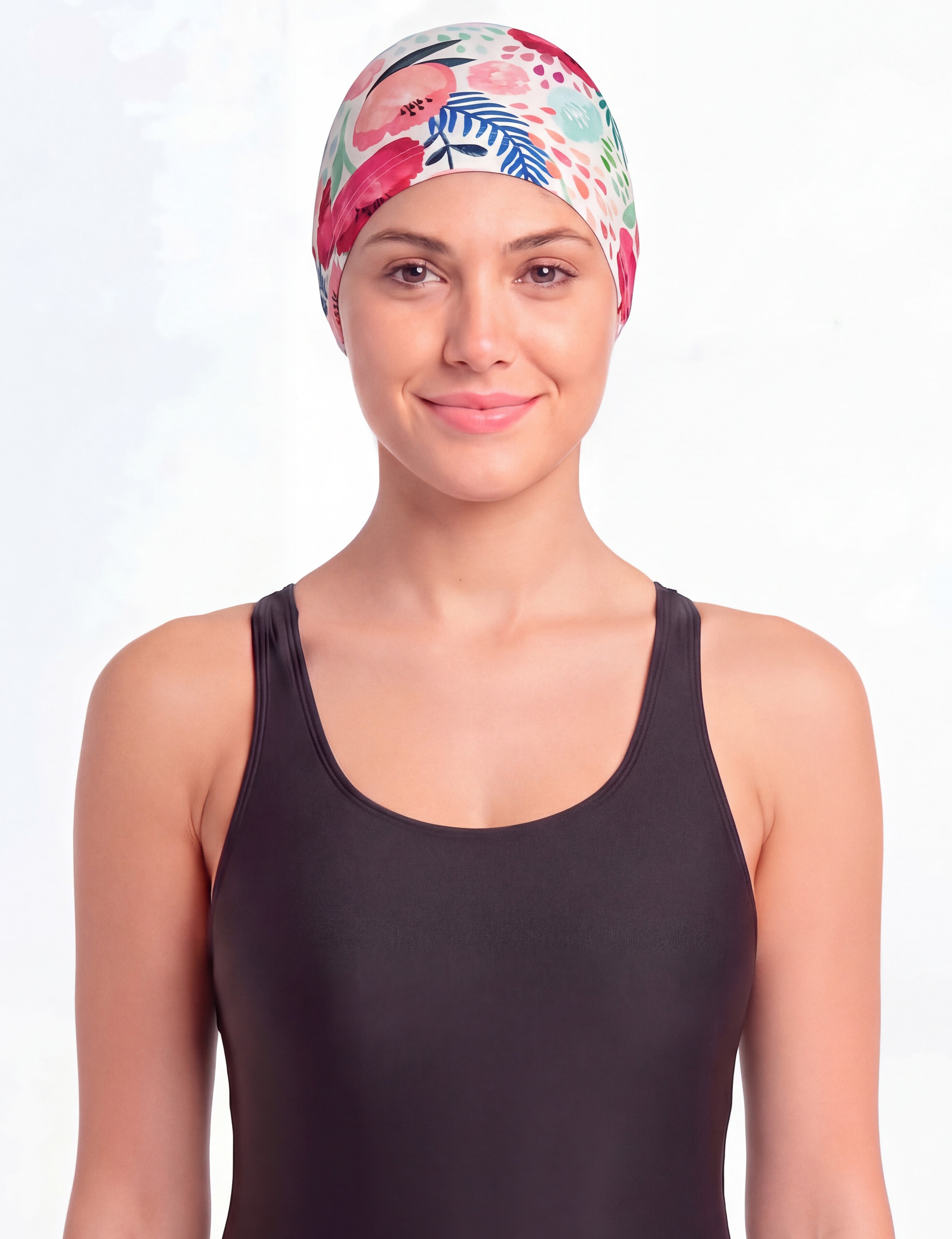 Gorros de natación de lycra estampados por mayor sobre 12 unidades