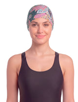 Gorros de natación de lycra estampados por mayor sobre 12 unidades