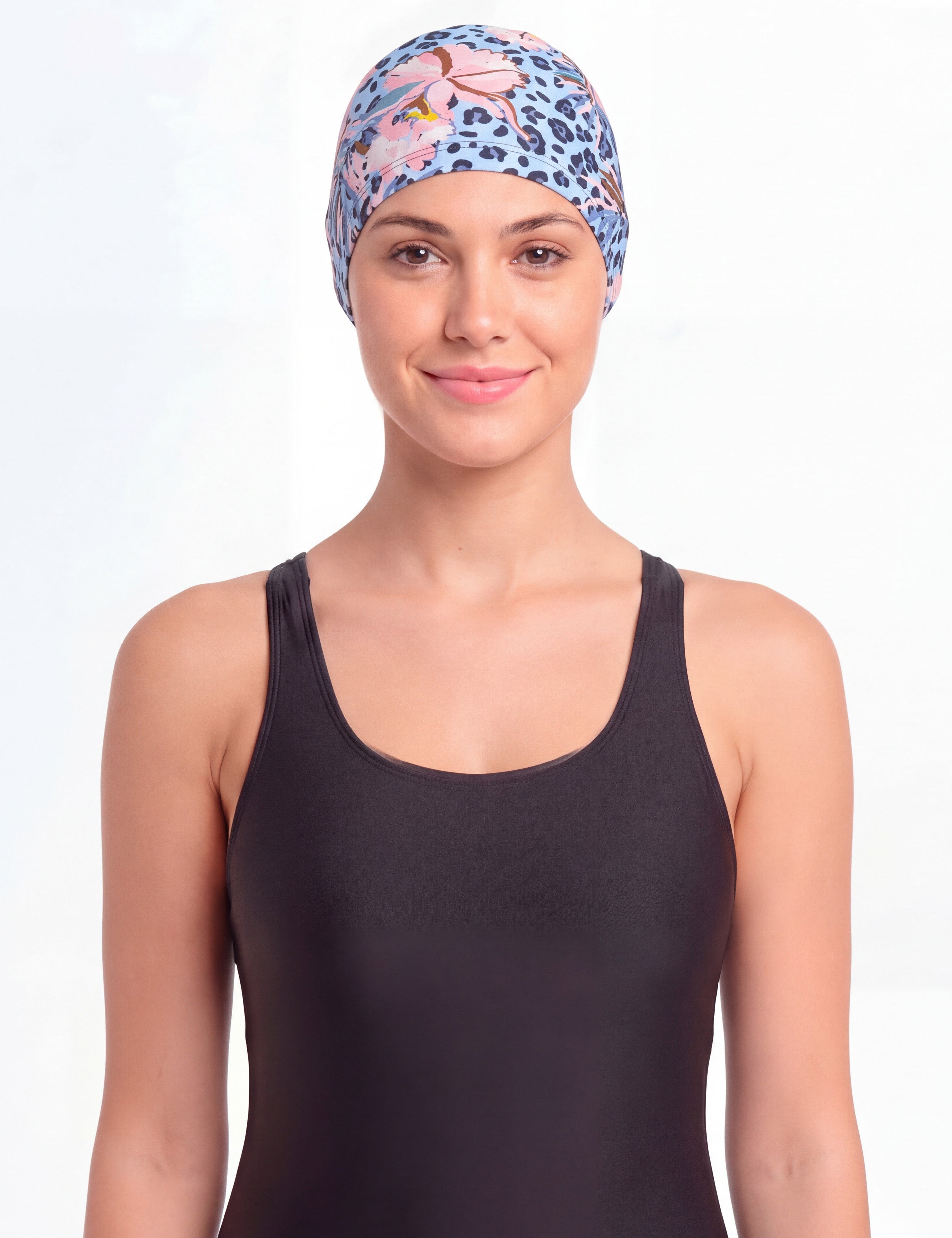 Gorros de natación de lycra estampados por mayor sobre 12 unidades