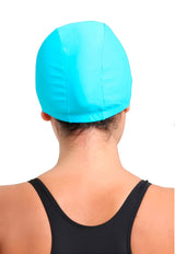 Gorro de natación de lycra turquesa