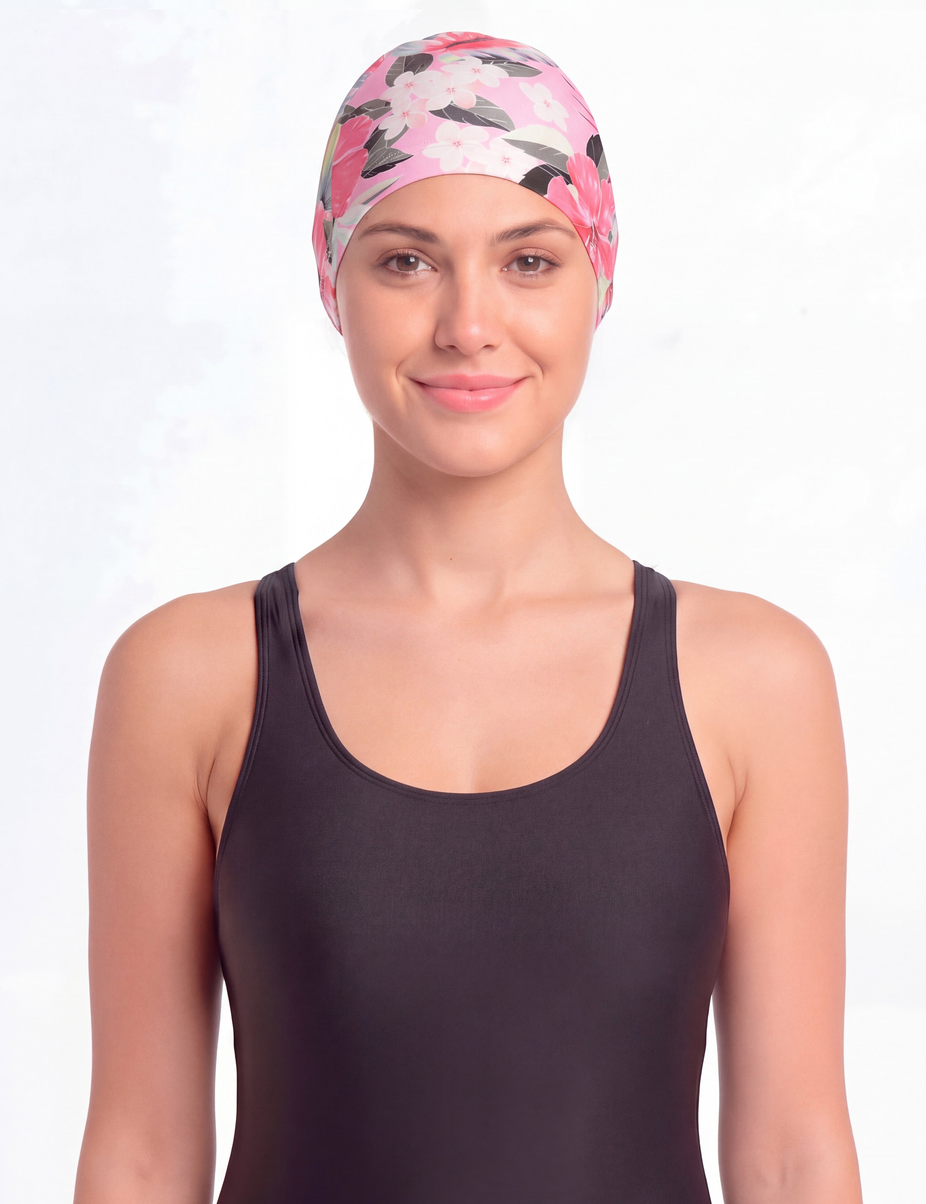 Gorros de natación de lycra estampados por mayor sobre 12 unidades
