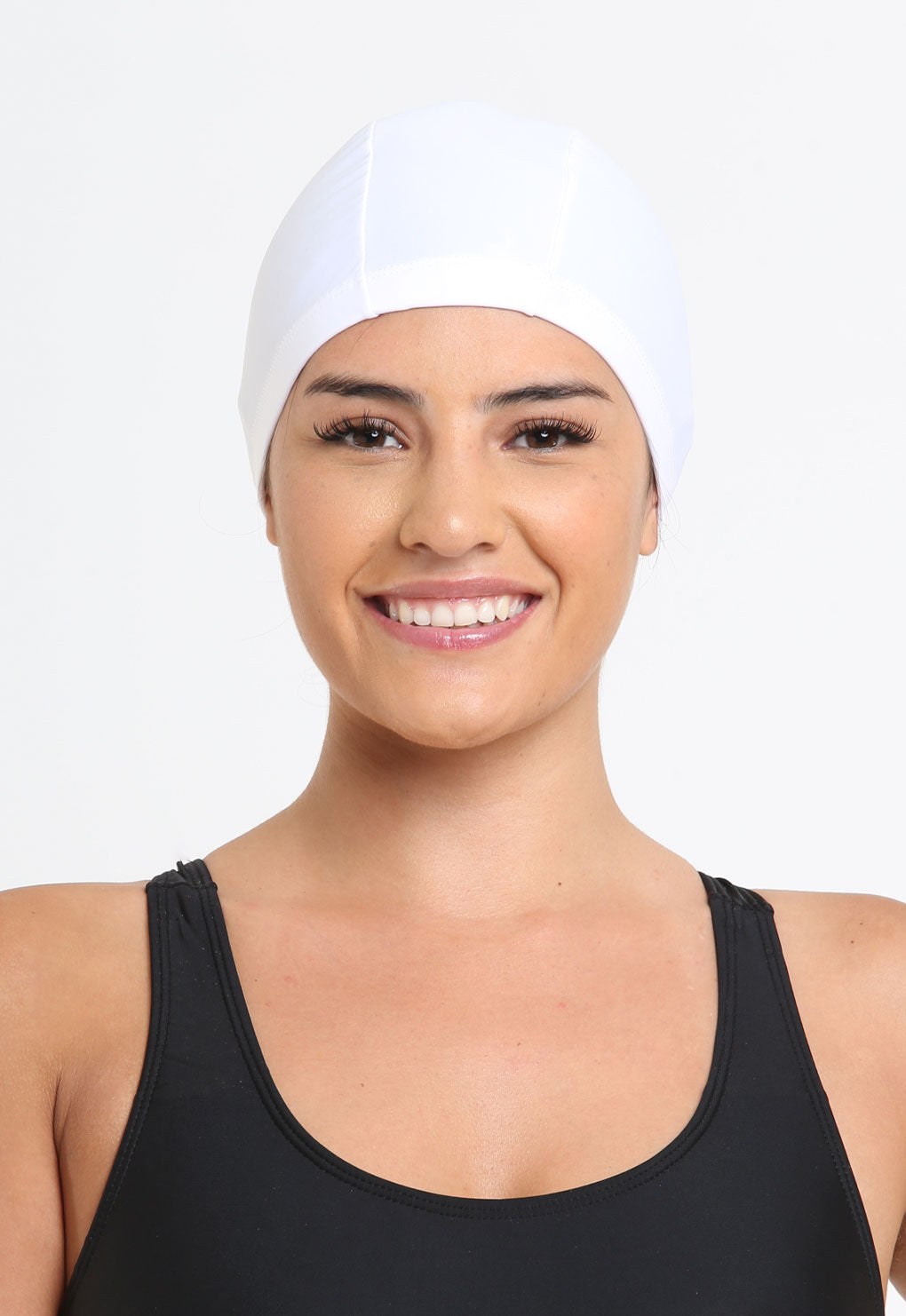 Gorro de natación de lycra blanco