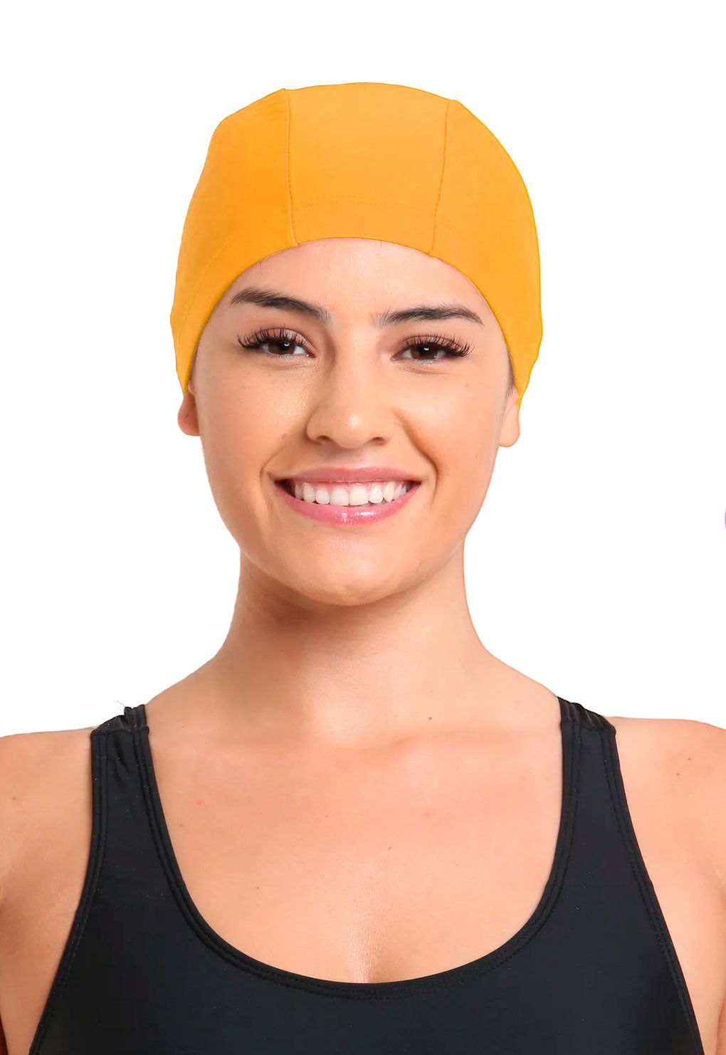 Gorro de natación de lycra amarillo