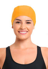 Gorro de natación de lycra amarillo