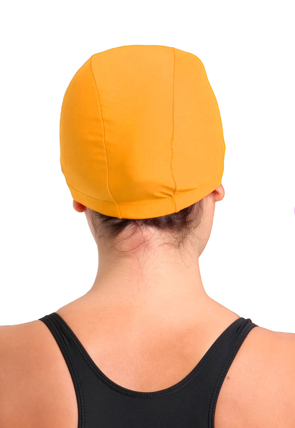 Gorro de natación de lycra amarillo
