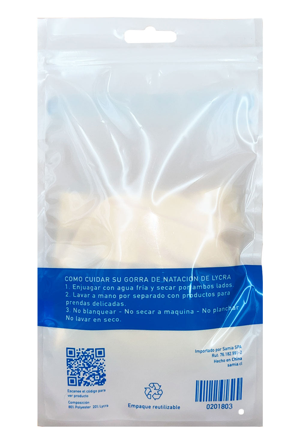 Gorro de natación de lycra amarillo