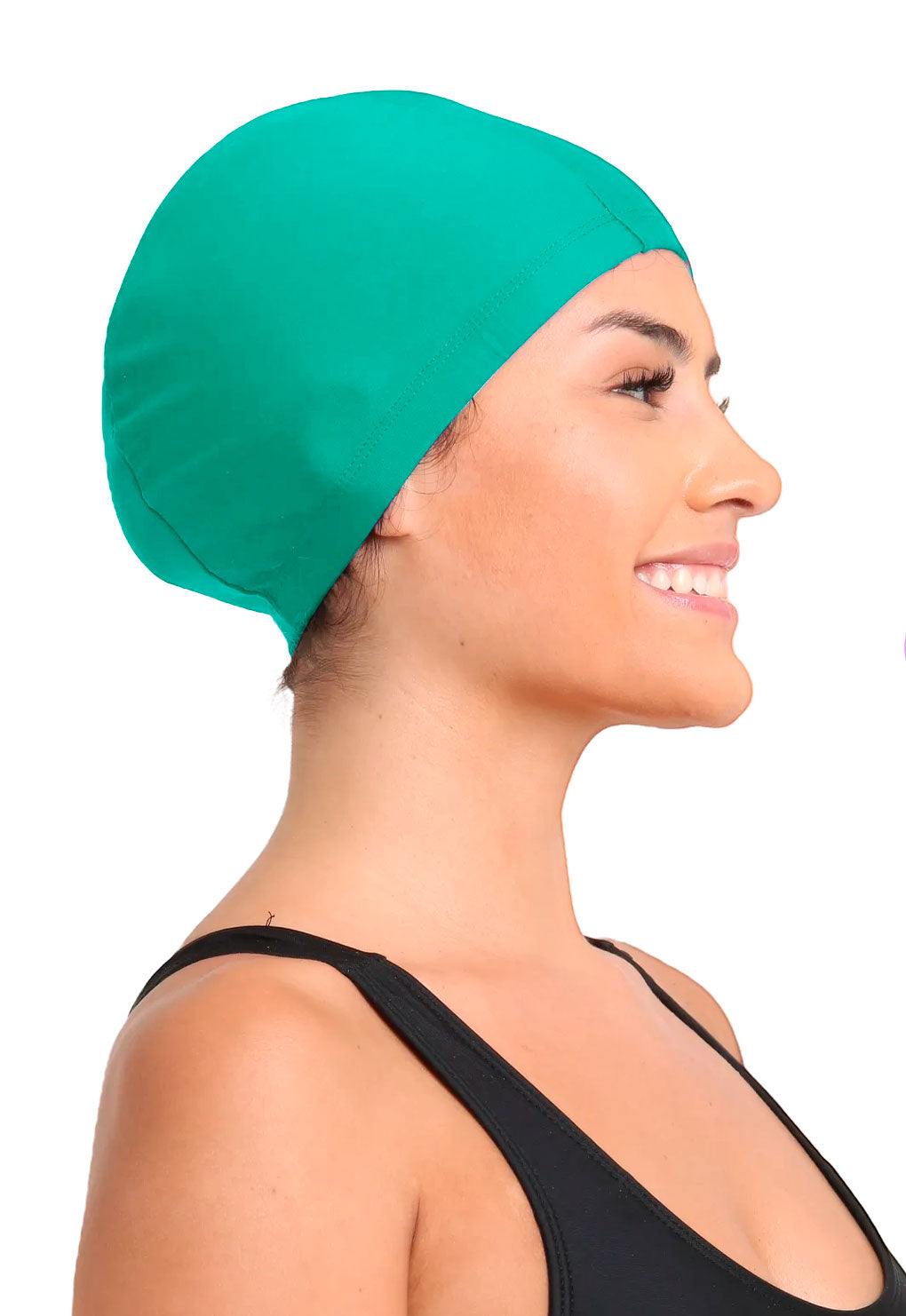 Gorro de natación de lycra verde