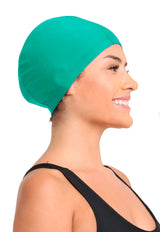 Gorro de natación de lycra verde