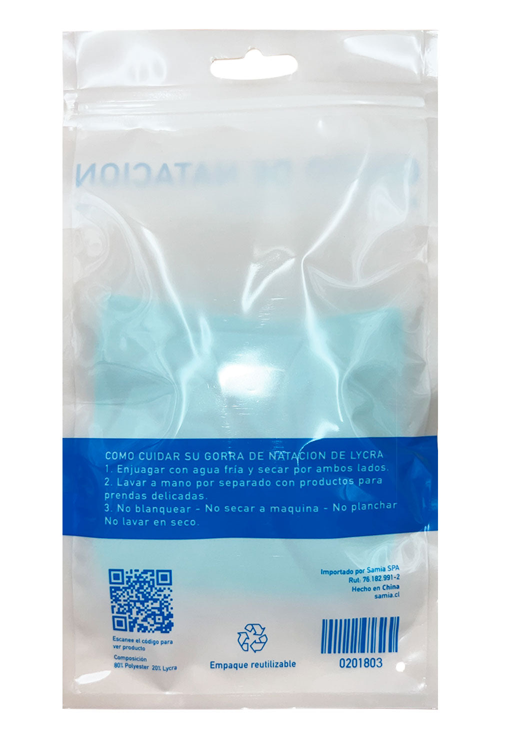 Gorro de natación de lycra verde