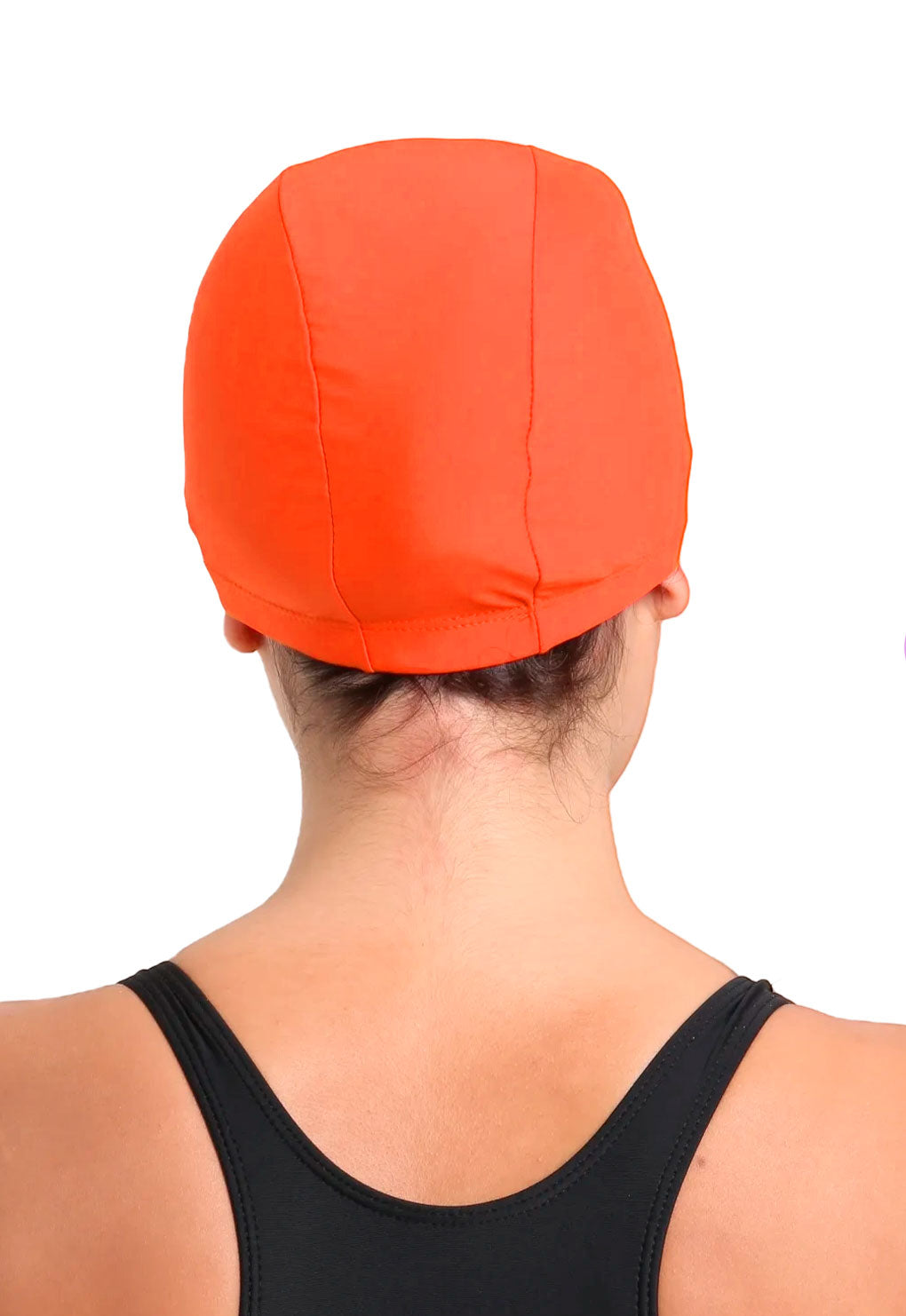 Gorro de natación de lycra naranjo