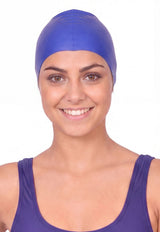 Gorro de natación de silicona azul