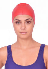 Gorro de natación de silicona rojo