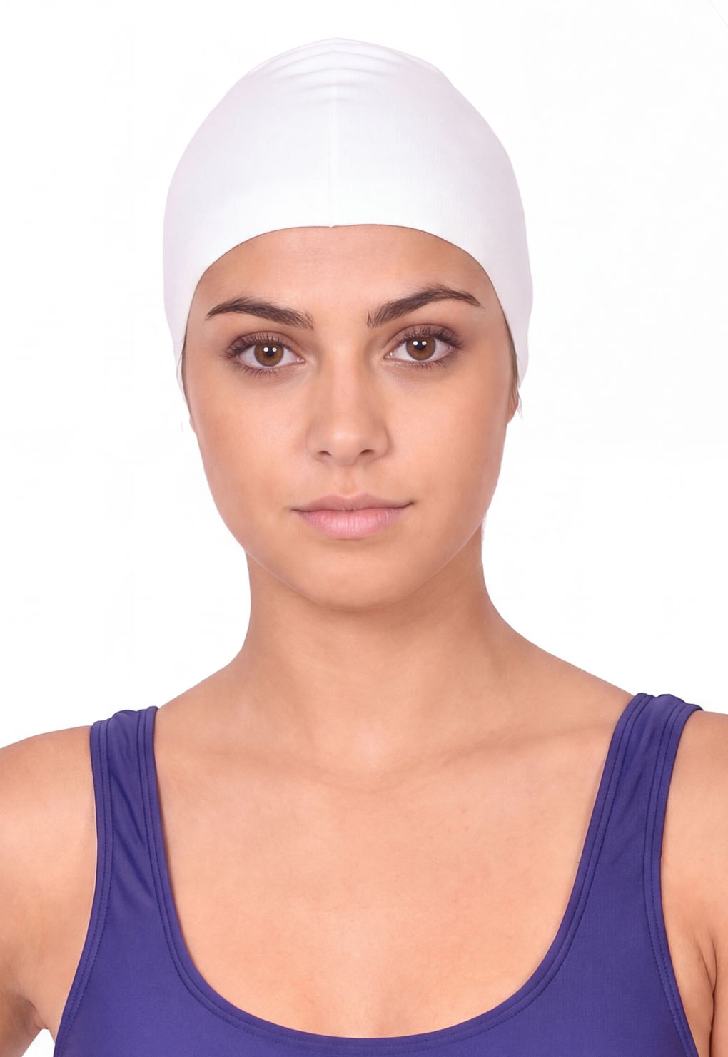 Gorro de natación de silicona blanco