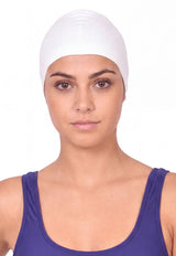 Gorro de natación de silicona blanco