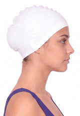 Gorro de natación de silicona blanco