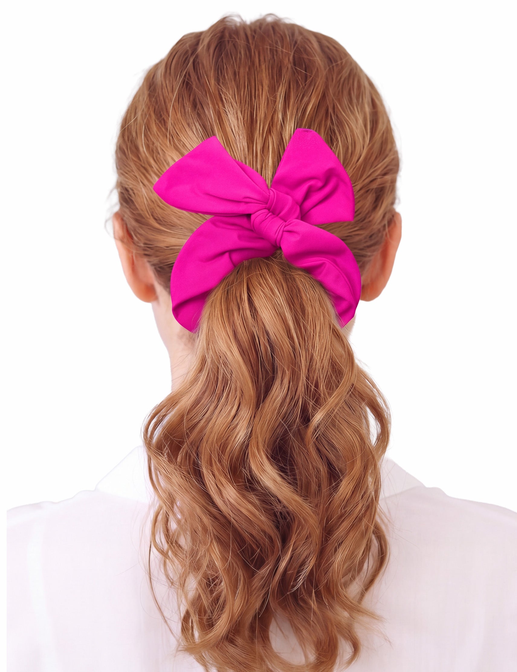 Colet para el pelo de lycra fucsia fluor