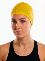Gorro goma grande natación amarillo