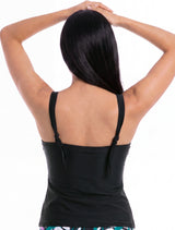 Tankini traje de baño lazos  negro